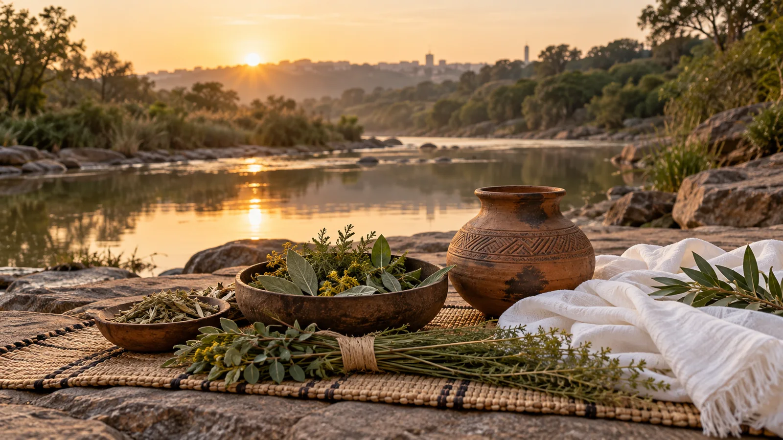 River setting for traditional spiritual practice